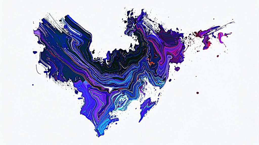 Abstract colour flow, still from the video Colors